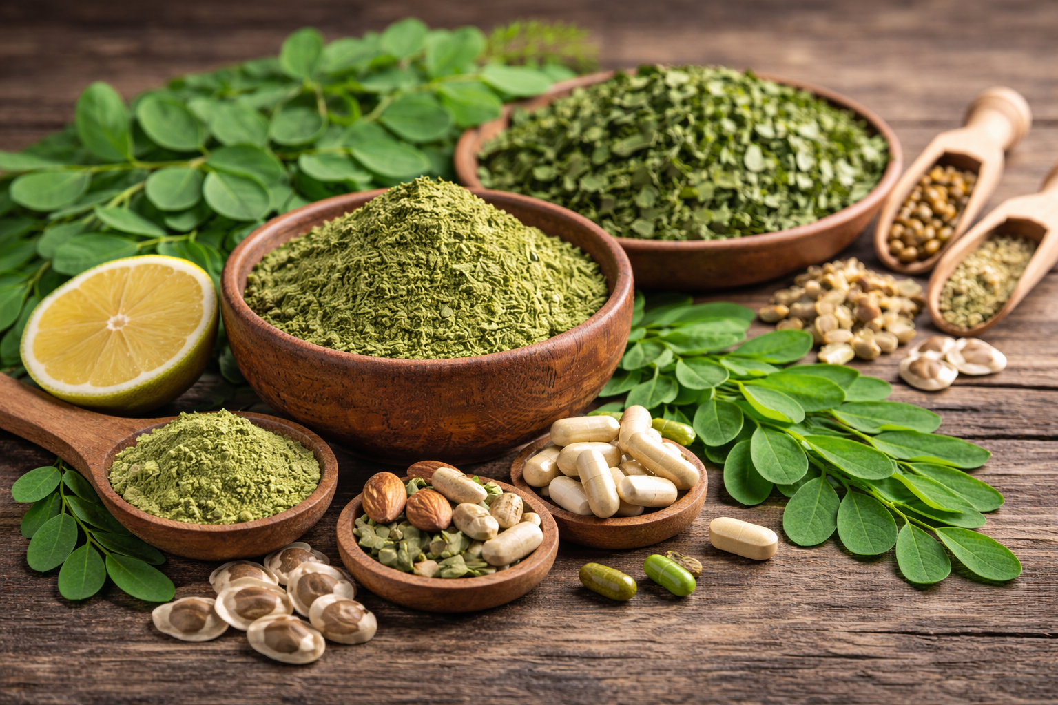 Moringa Wissen – frische Moringa Blätter