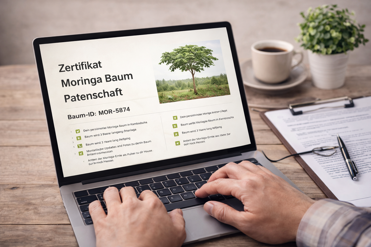 Moringa Baum adoptieren